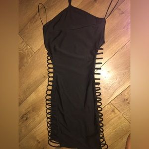 Black cocktail/rave dress with cute cutouts